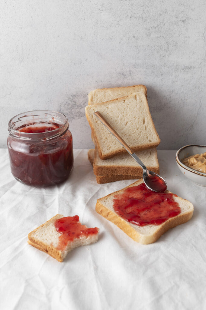 bread and jam toast