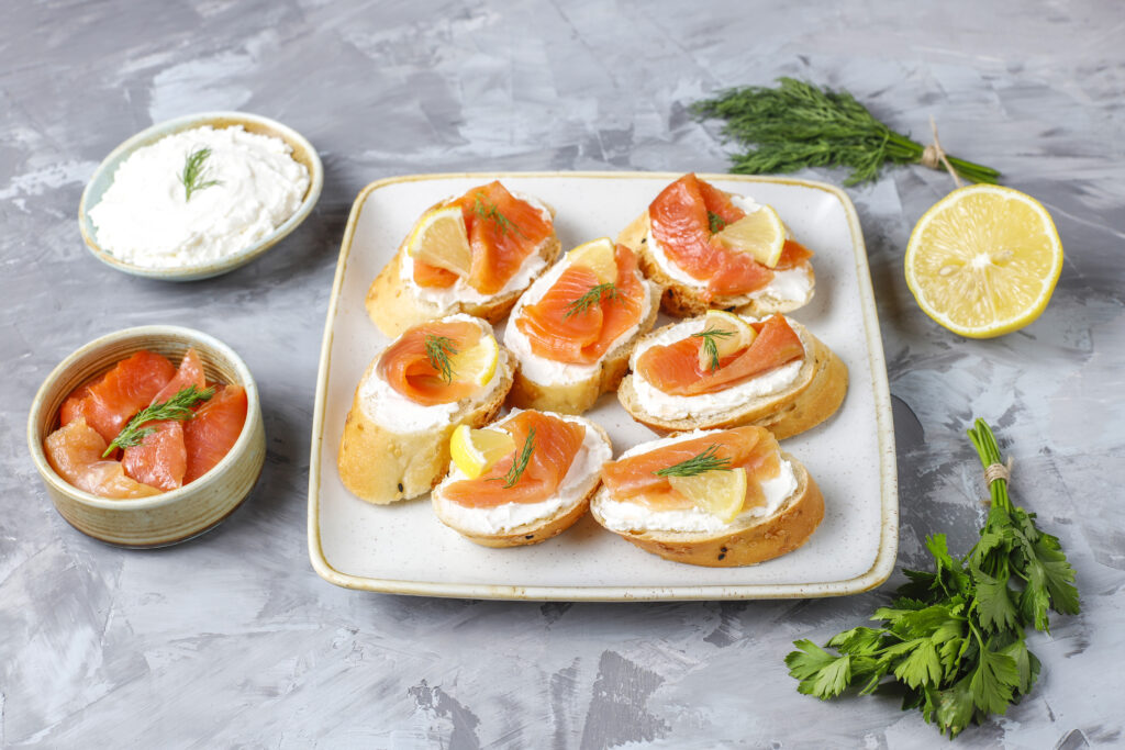 smoked salmon cream cheese toast